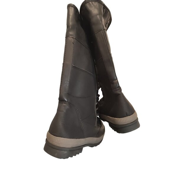 Lane Bryant water snow boots Faux fur tie size 9 W New with 2nd pair‎ of laces - Picture 5 of 7